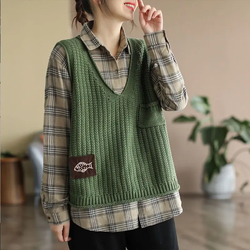 Winter Clothing Offer - Female Sweater Solid Cropped Waistcoat Short