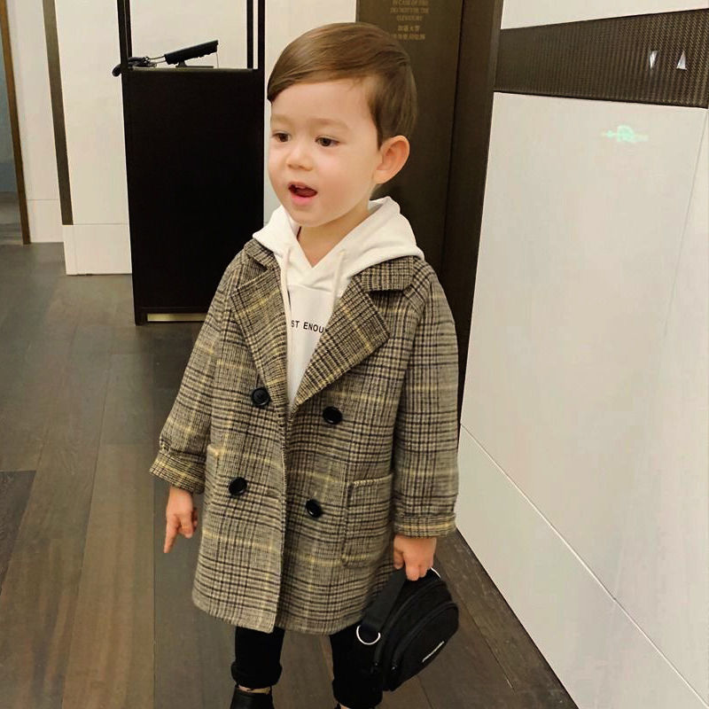 Winter Clothing Toddler - Winter Grid Jackets Boys girls Woolen
