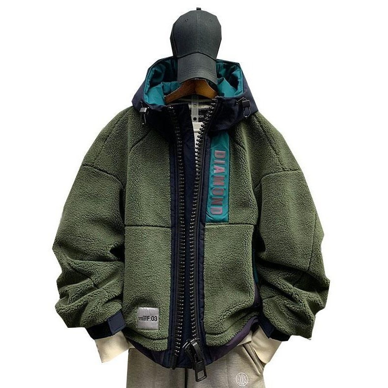 Winter Clothes Shop - Add Cotton American Fleece Splicing Design