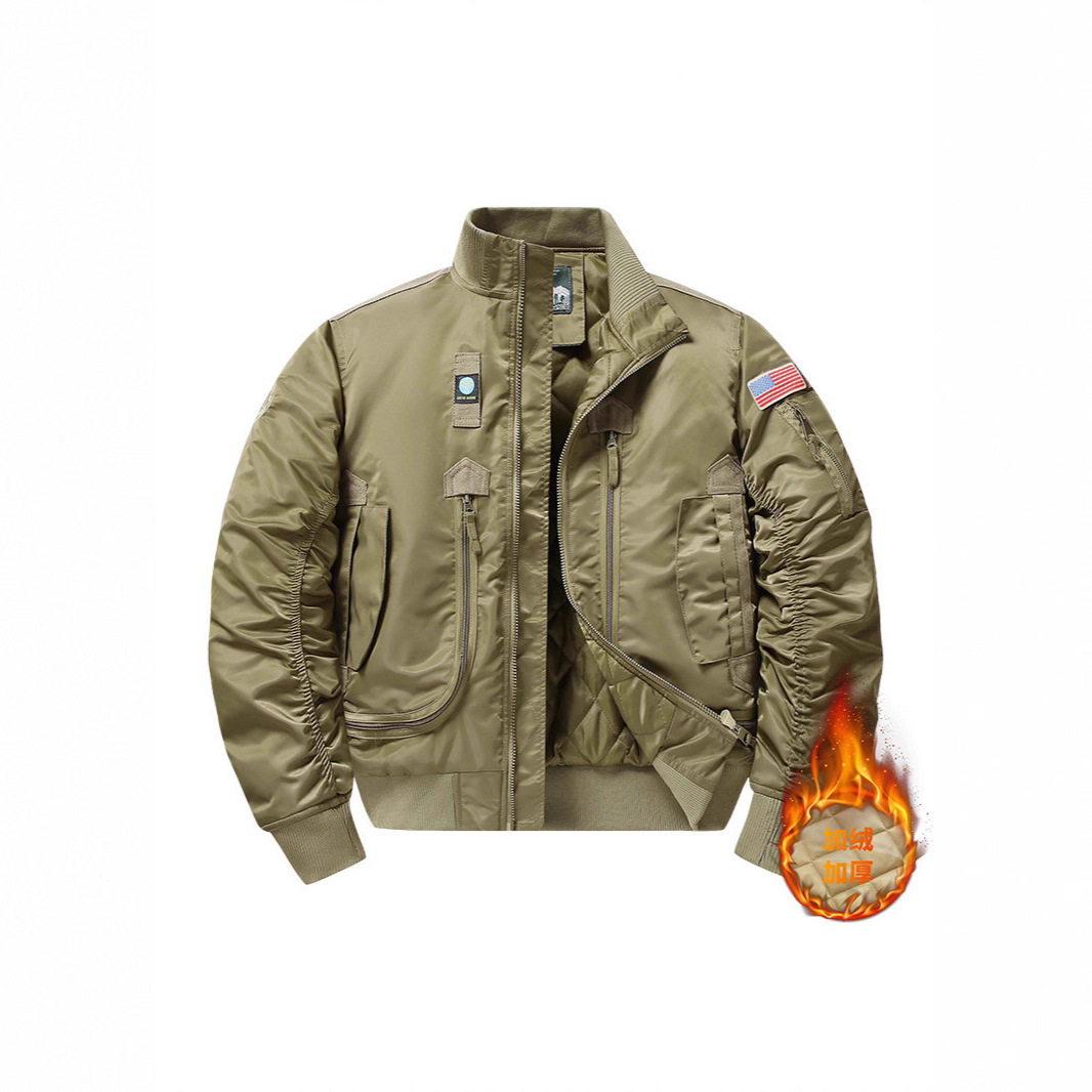 Winter Clothes Shop - Winter MA1 Men's Bomber Jacket Thicken