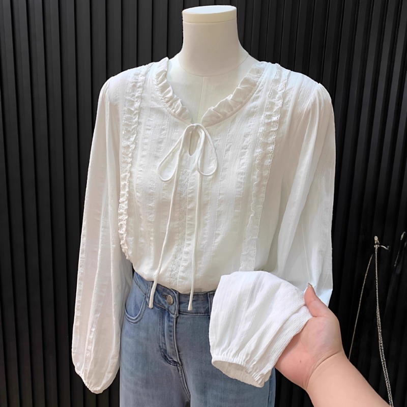 Winter Clothing In French - Women's Clothing French Lace Collar Lace-up