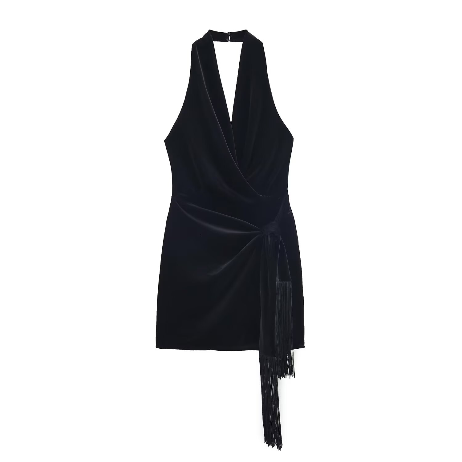 BSAY Tassel Velvet Short Dress - Winter Clothing In French recension och pris