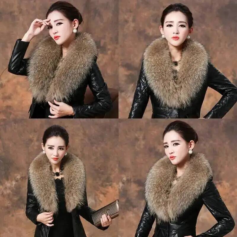 Natural Raccoon Fur Collar Rea - Winter Clothing Deals recension och pris