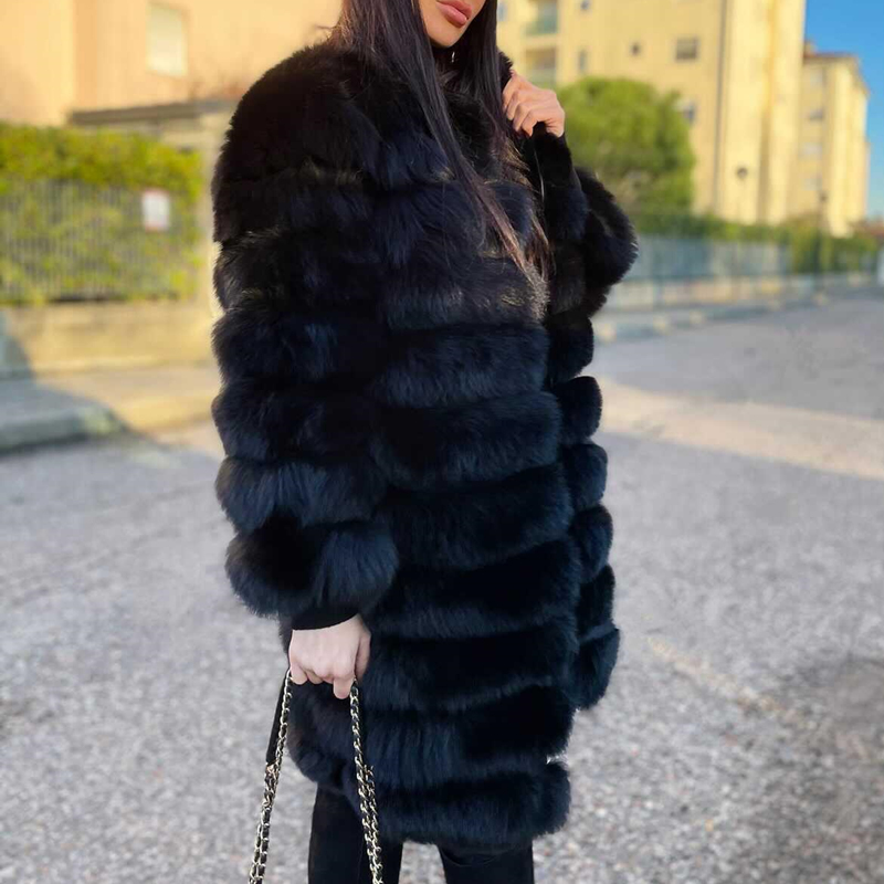 QUEENTINA Real Fox Fur Coat Wi - Winter Clothing Offer recension och pris