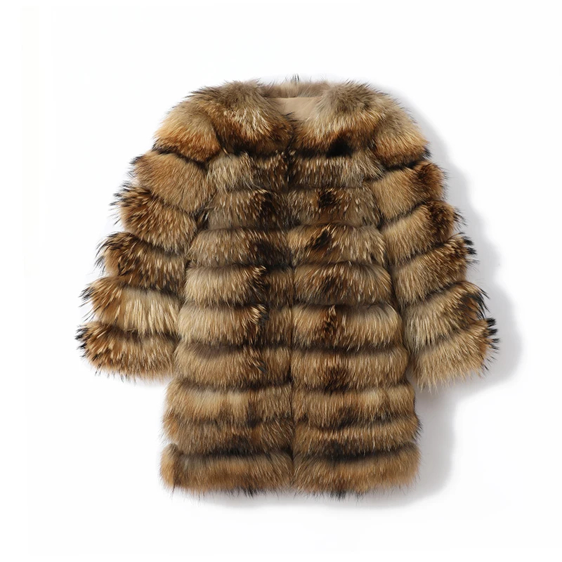 QUEENTINA Real Fox Fur Coat Wi - Winter Clothing Offer recension och pris