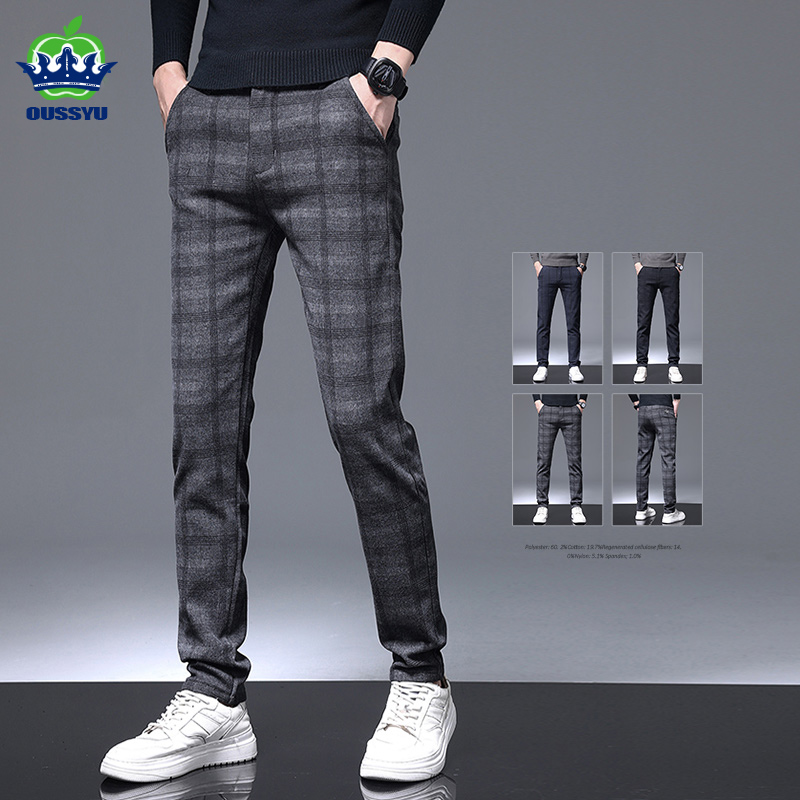 2025 New Plaid Pants Men Busin - Quality Winter Clothing Brand recension och pris