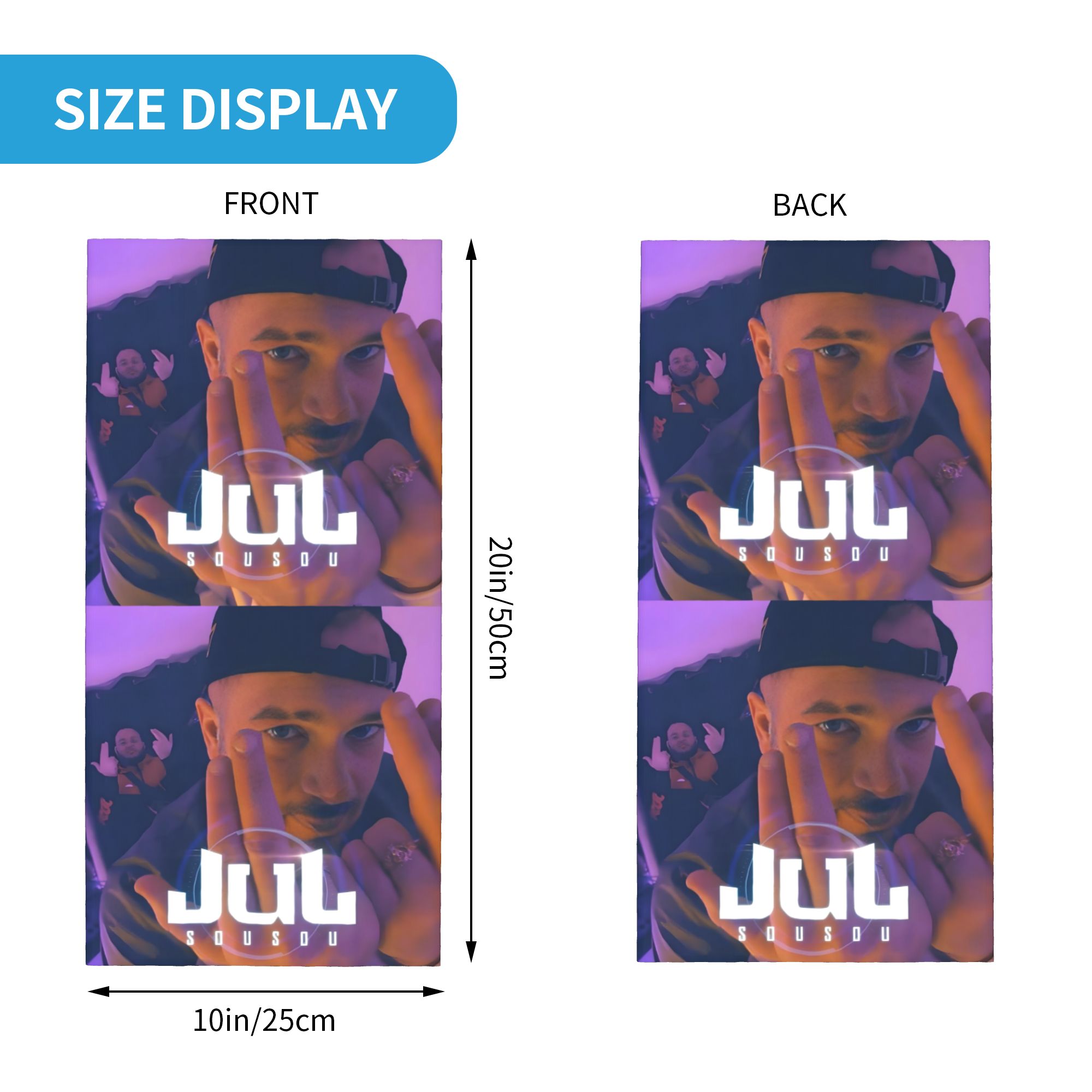Custom JuL Rap Music Bandana W - Neck Gaiter Fleece recension och pris