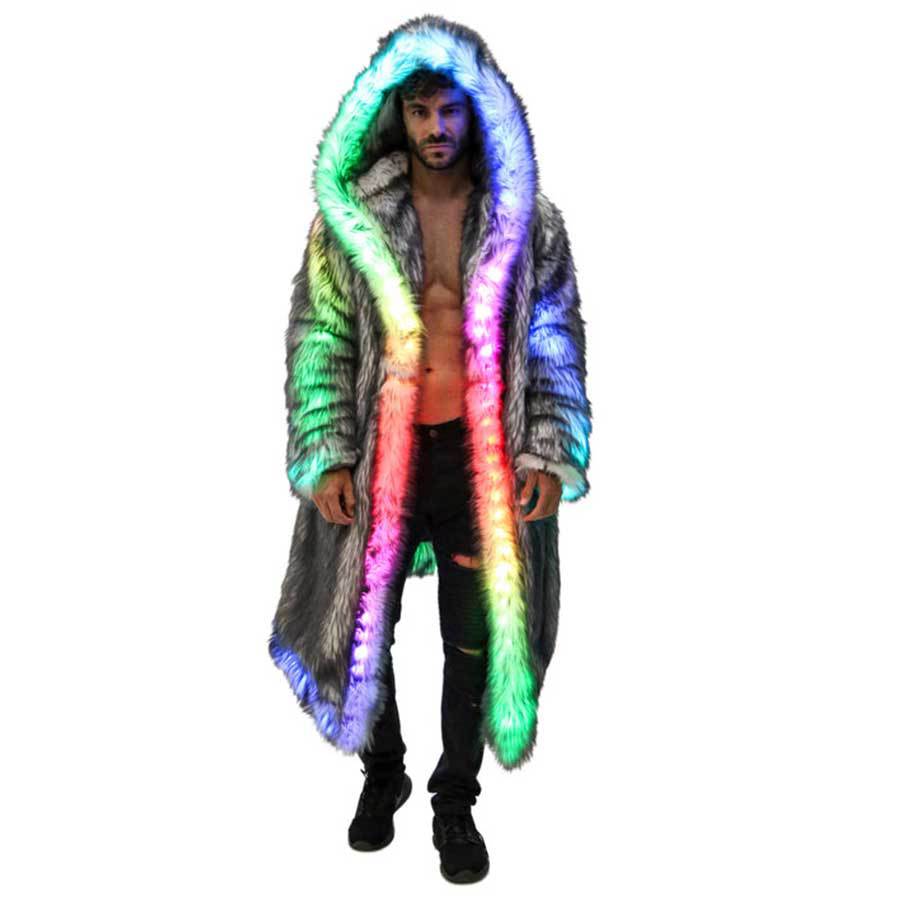 Faux Fur Coat Men Hooded Outer - Winter Clothing Matching recension och pris