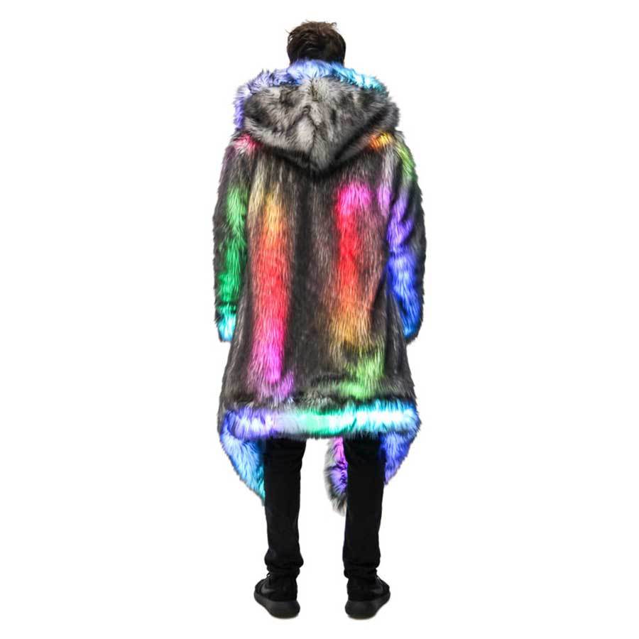 Faux Fur Coat Men Hooded Outer - Winter Clothing Matching recension och pris