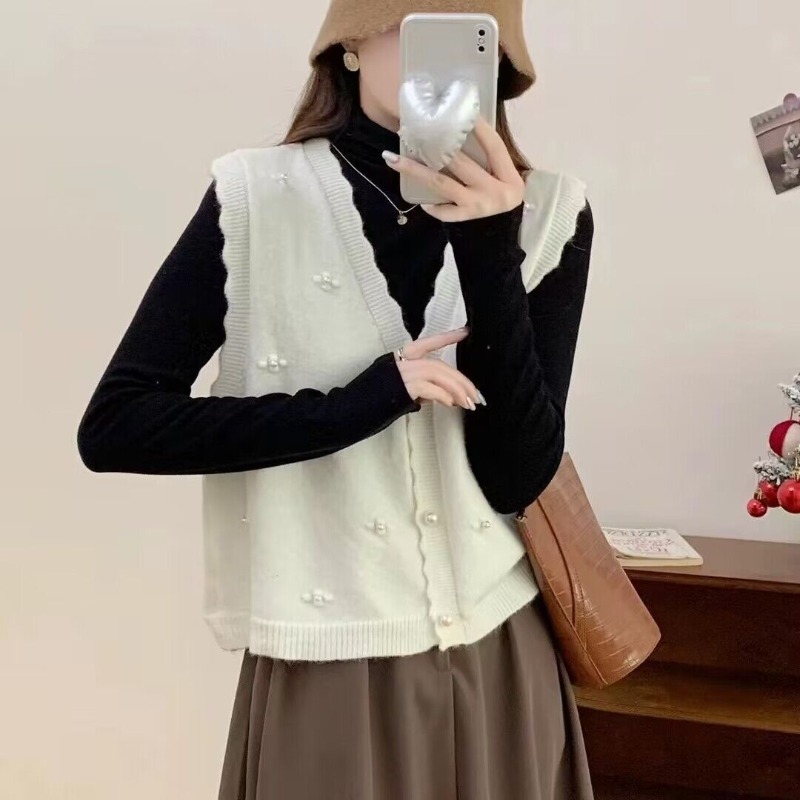 Pink Knit Vests For Women Casu - Winter Clothing Offer recension och pris