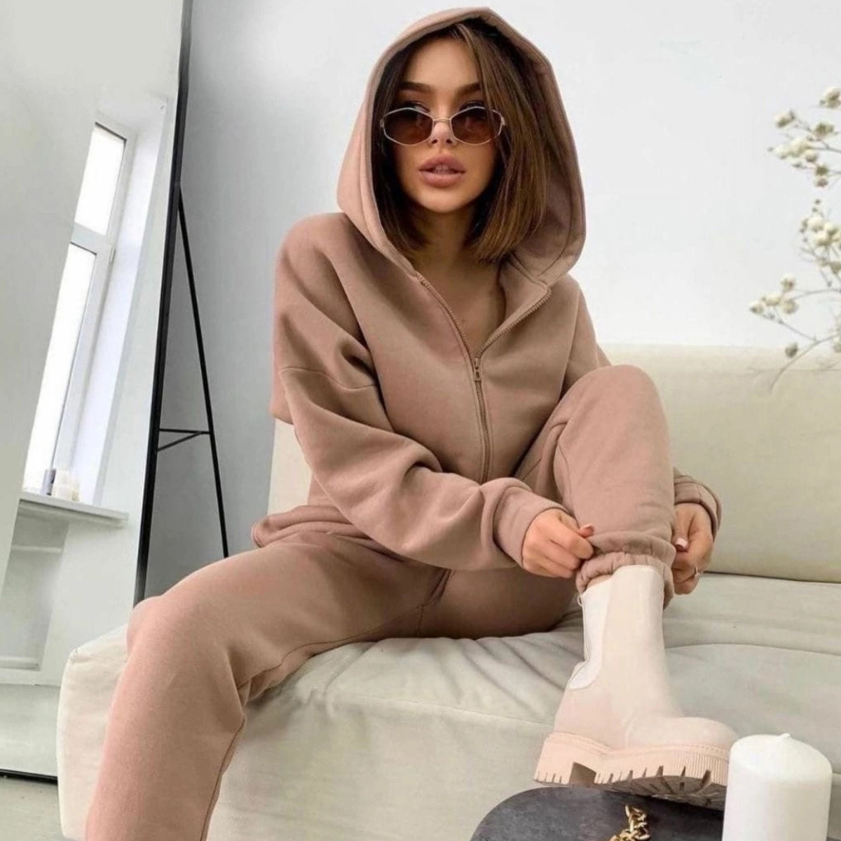 Zipper Hooded Coat Pants Sets  - Winter Clothing Sales recension och pris
