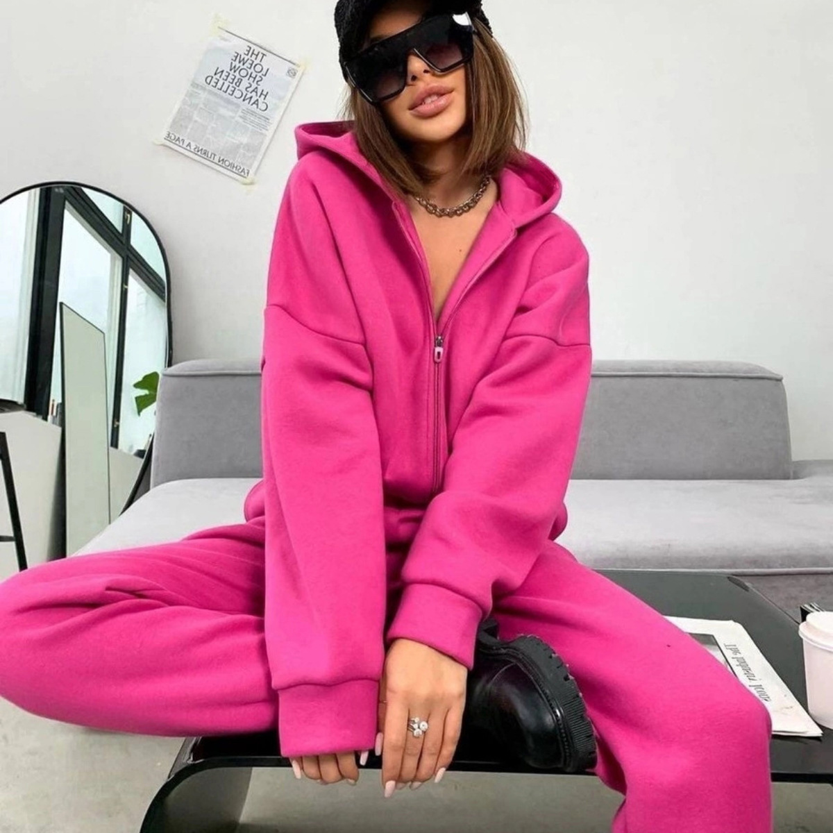 Zipper Hooded Coat Pants Sets  - Winter Clothing Sales recension och pris