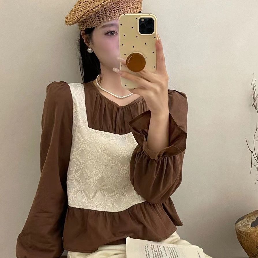 Ins Fake Two Korean Style Shir - Winter Clothing In French recension och pris